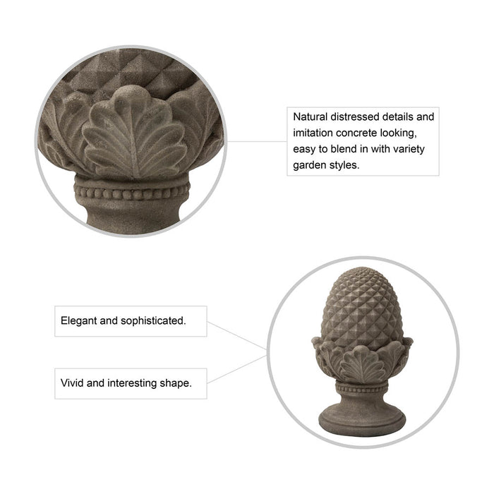 16.5"H MGO Artichoke Garden Statue