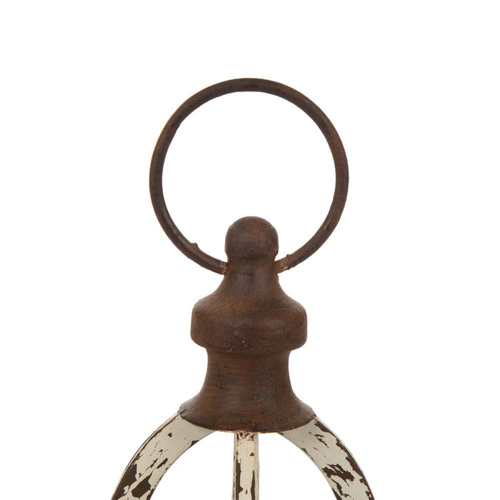 16.5"H Small Farmhouse Rustic Metal Lantern
