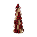 16.93''H Plaid Fabric / Burlap Table Tree , Tabletop Christmas Tree