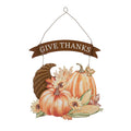16"H Metal/Wooden Thanksgiving Croissant Wall Décor