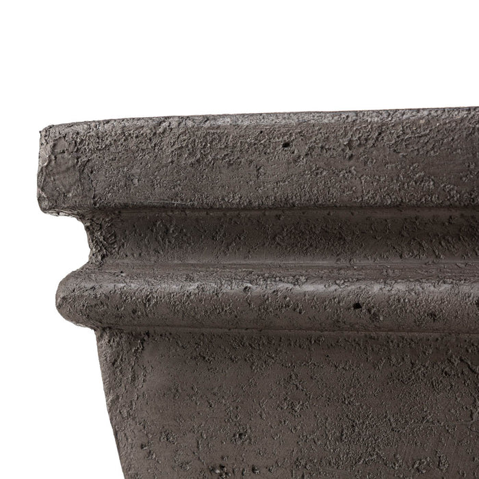 17.5"H Elegant Stone Sculpture Pattern Polyresin Outdoor Fountain with LED Light and Pump