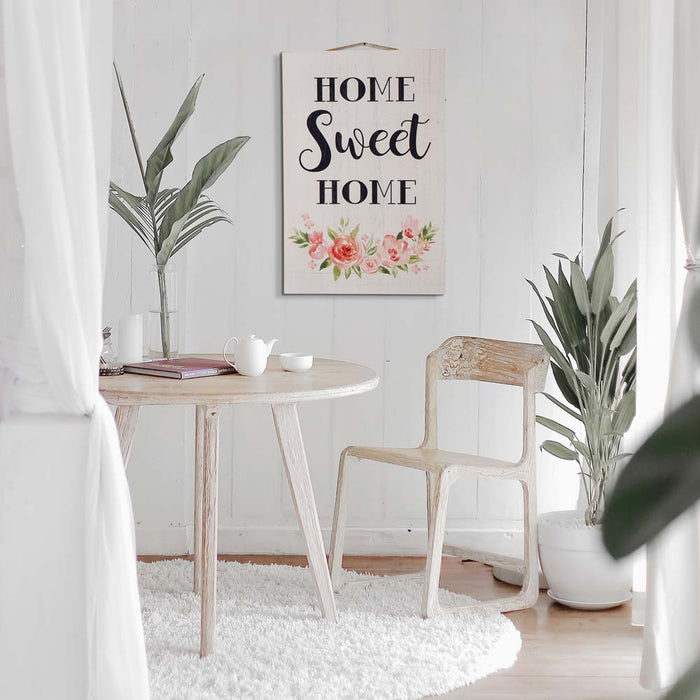 17.72 H" Wooden "HOME SWEET HOME" Word Sign Wall Décor