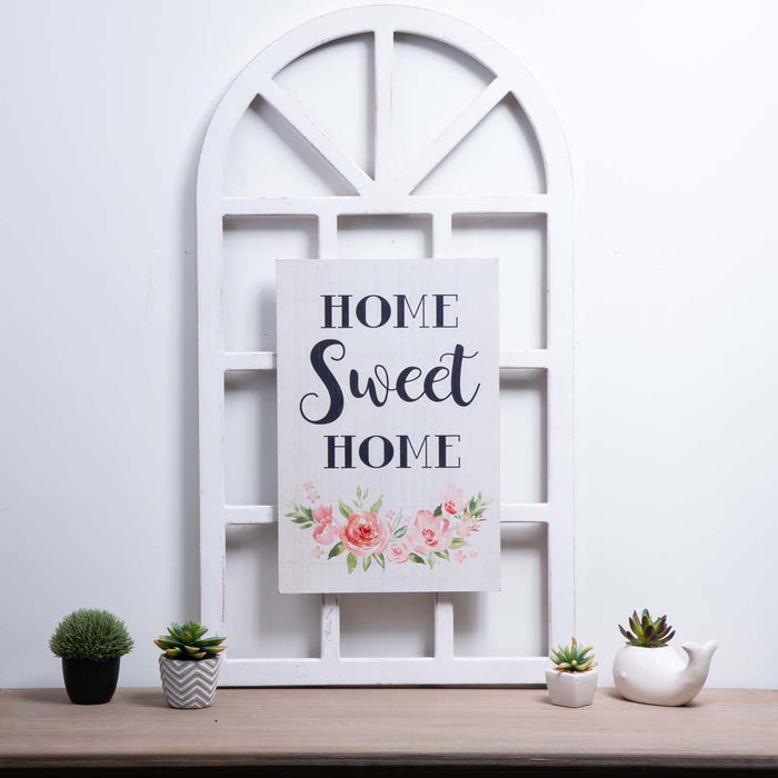 17.72 H" Wooden "HOME SWEET HOME" Word Sign Wall Décor