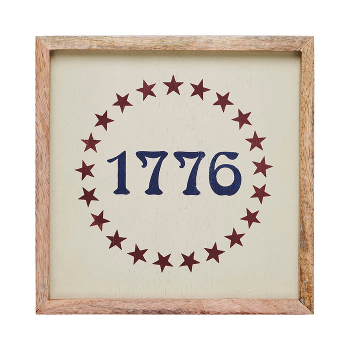 1776 Stars Wood Sign - 7x7" - Primitive Star Quilt Shop