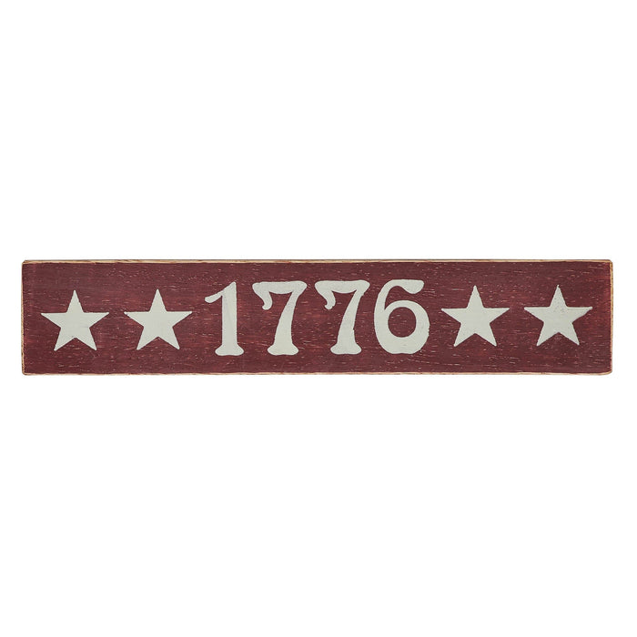 1776 Wood Sign - 1.75x9" - Primitive Star Quilt Shop