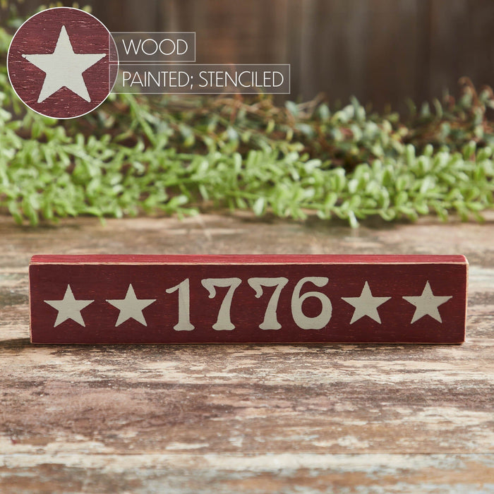 1776 Wood Sign - 1.75x9" - Primitive Star Quilt Shop