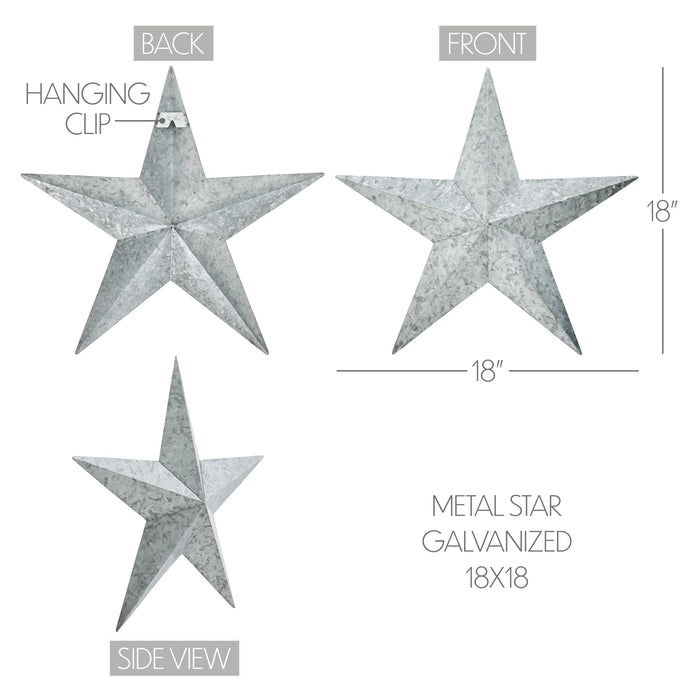 18" Galvanized Barn Star - Primitive Star Quilt Shop