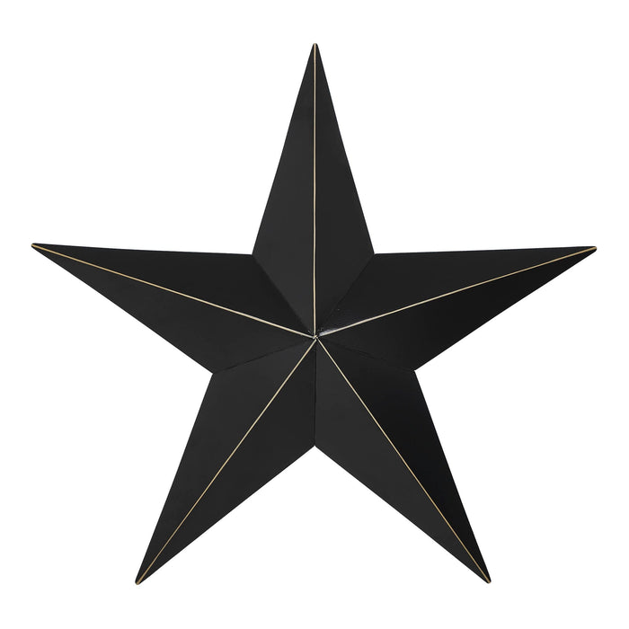 18" Satin Black Metal Barn Star - Primitive Star Quilt Shop