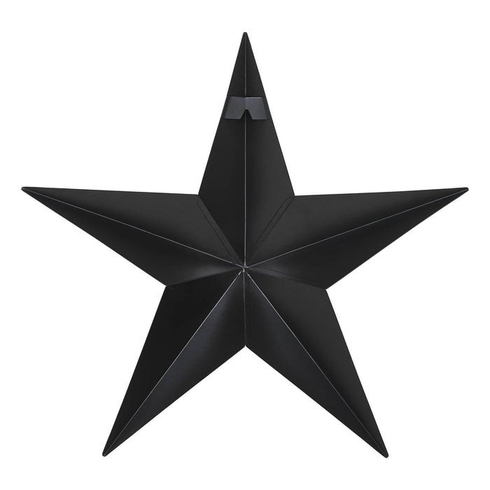 18" Satin Black Metal Barn Star - Primitive Star Quilt Shop