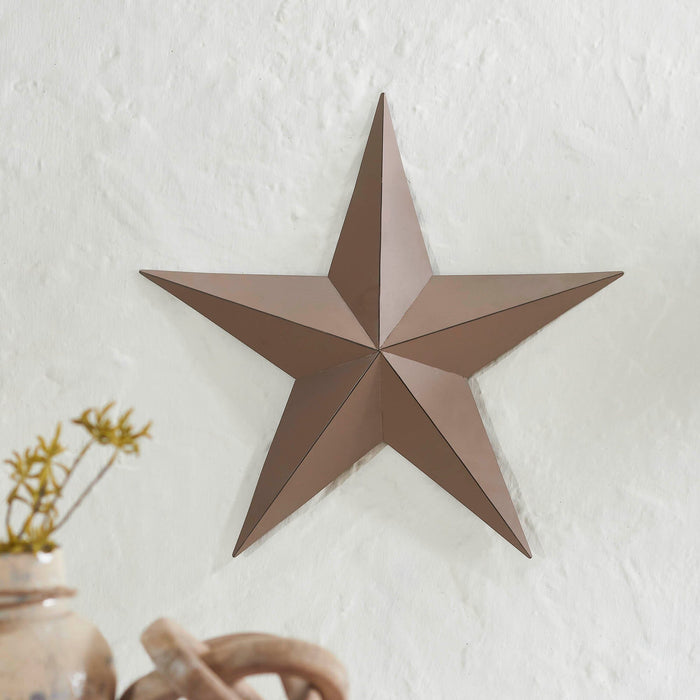 18" Satin Brown Metal Barn Star - Primitive Star Quilt Shop