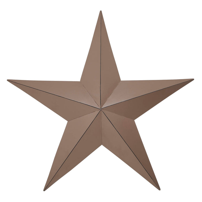 18" Satin Brown Metal Barn Star - Primitive Star Quilt Shop