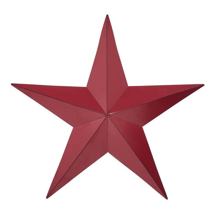 18" Satin Burgundy Metal Barn Star - Primitive Star Quilt Shop
