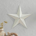 18" Satin Creme Metal Barn Star - Primitive Star Quilt Shop