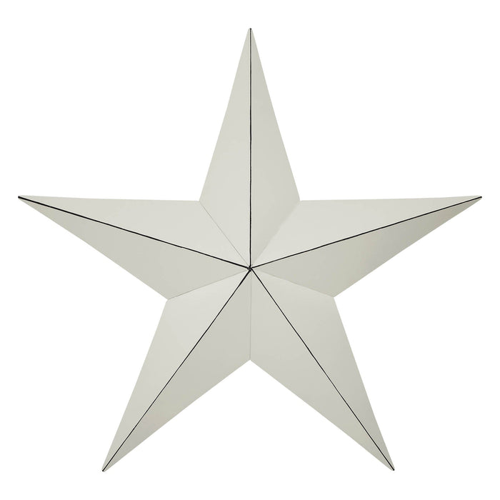 18" Satin Creme Metal Barn Star - Primitive Star Quilt Shop