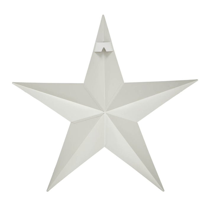 18" Satin Creme Metal Barn Star - Primitive Star Quilt Shop