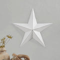 18" Satin White Metal Barn Star - Primitive Star Quilt Shop
