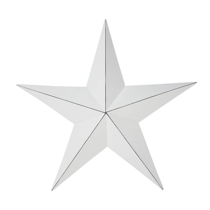 18" Satin White Metal Barn Star - Primitive Star Quilt Shop