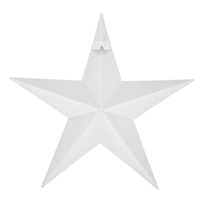 18" Satin White Metal Barn Star - Primitive Star Quilt Shop
