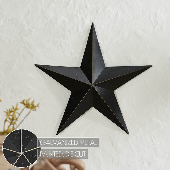 18" Speckled Black Barn Star - Primitive Star Quilt Shop