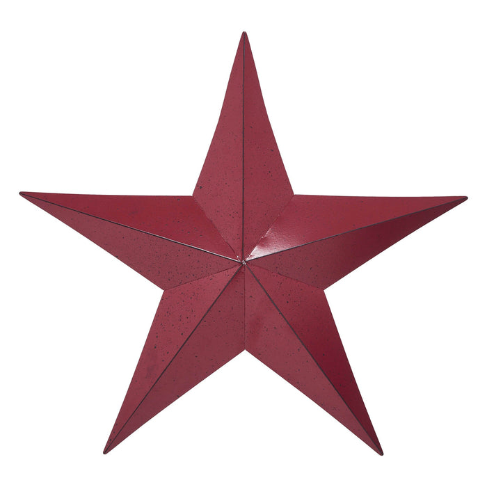 18" Speckled Cranberry Barn Star - Primitive Star Quilt Shop