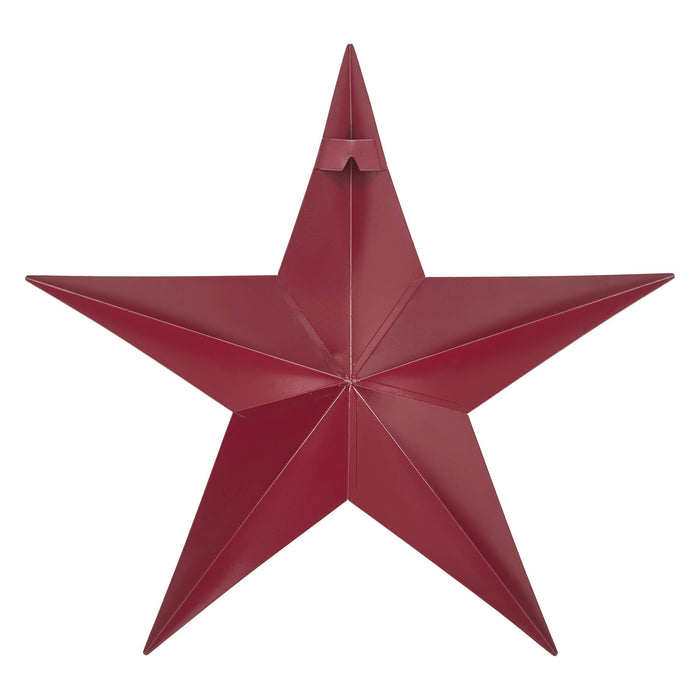 18" Speckled Cranberry Barn Star - Primitive Star Quilt Shop