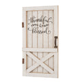 18"H White Wooden Thanksgiving Barn Door Wall Decor or Standing Decor