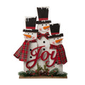 18"H Wooden Snowman Family Table or Standing Decor