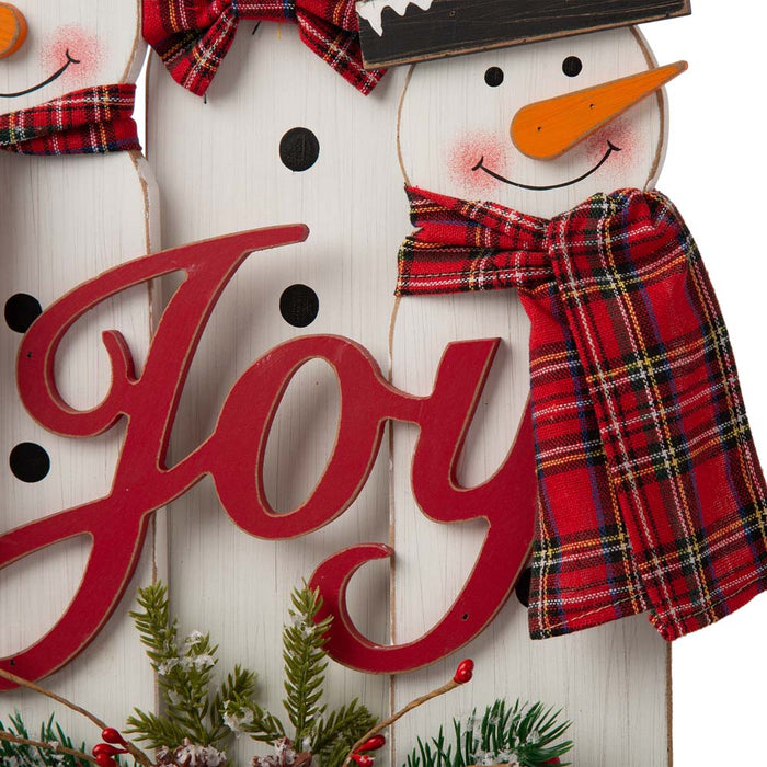 18"H Wooden Snowman Family Table or Standing Decor
