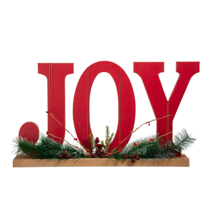 18"L Wooden Christmas JOY Table Decor