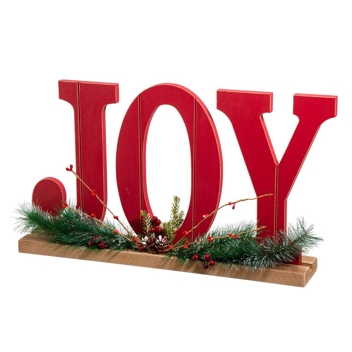 18"L Wooden Christmas JOY Table Decor