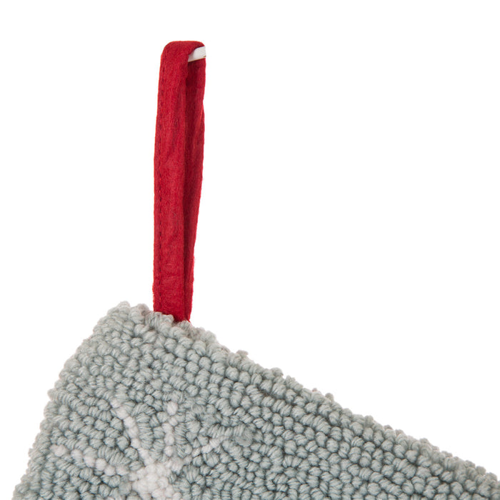 19 Inch Handmade Hooked Fox Christmas Stocking
