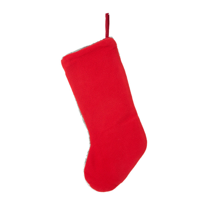 19 Inch Handmade Hooked Fox Christmas Stocking