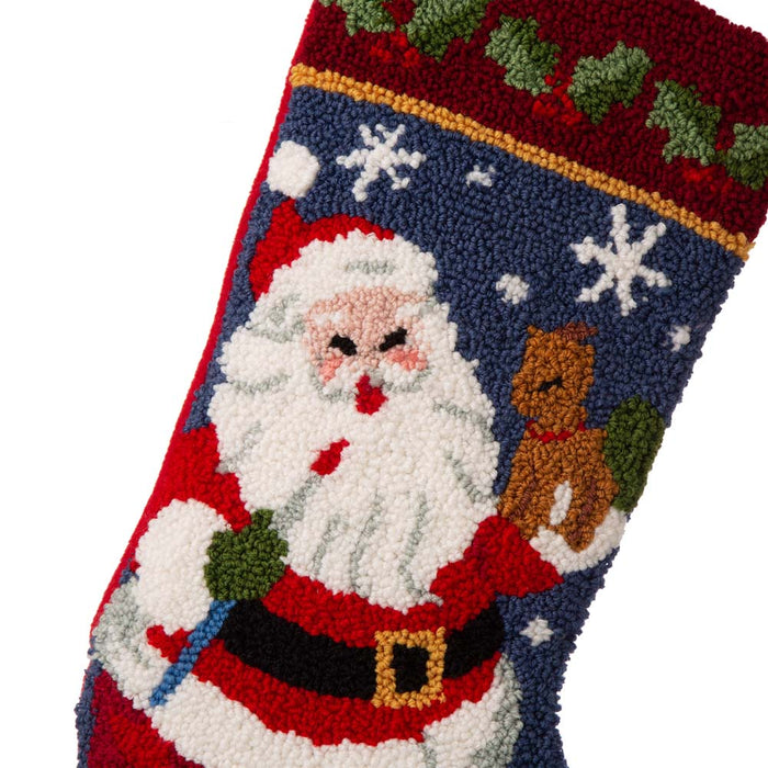 19.00"L Santa Hooked Stocking