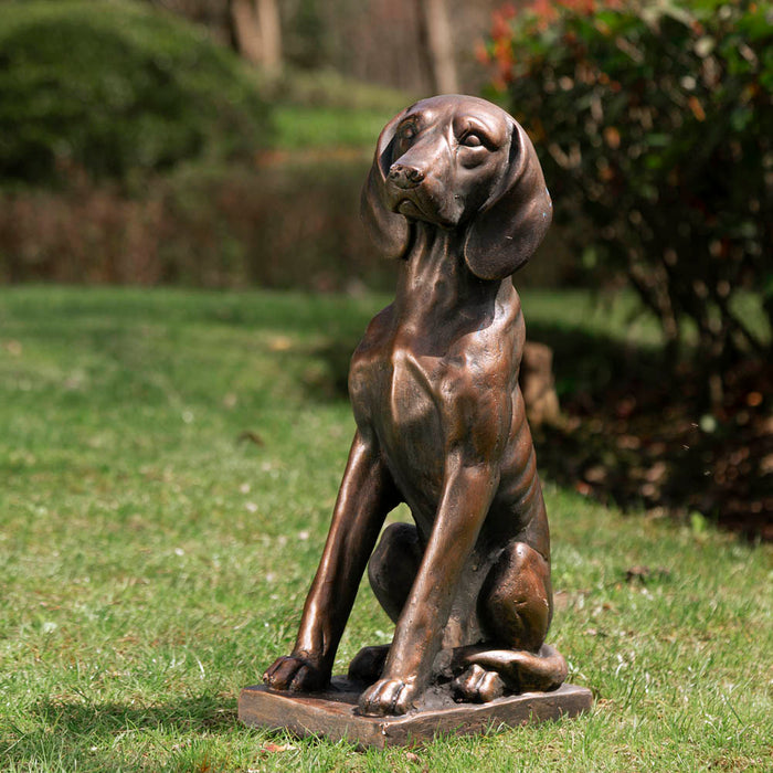 19"H MGO Sitting Golden Retriever Dog Statue