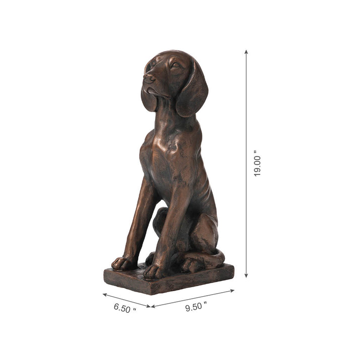 19"H MGO Sitting Golden Retriever Dog Statue