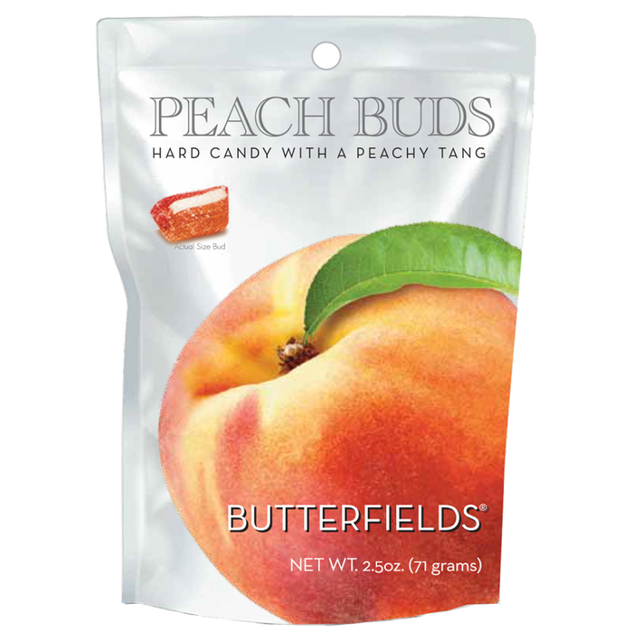 2-Pack 2.5oz Peach Buds Hard Candy - a Southern favorite for 100 yr Made in USA