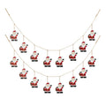 2 pk 72"L Metal Christmas Santa Garland