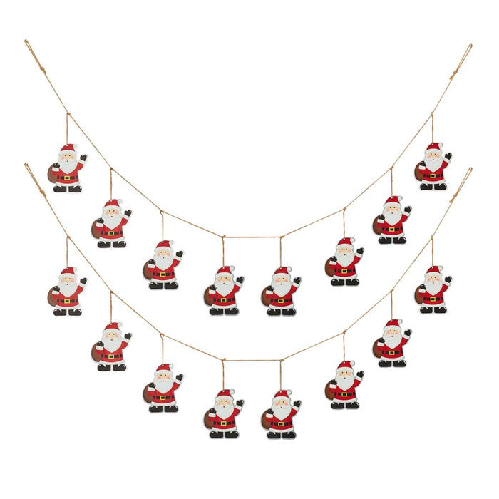 2 pk 72"L Metal Christmas Santa Garland