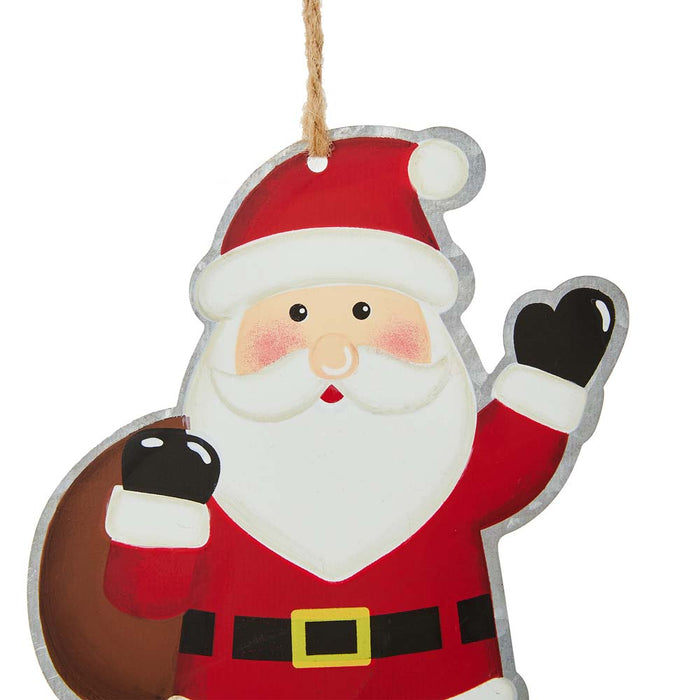 2 pk 72"L Metal Christmas Santa Garland