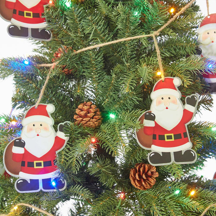 2 pk 72"L Metal Christmas Santa Garland