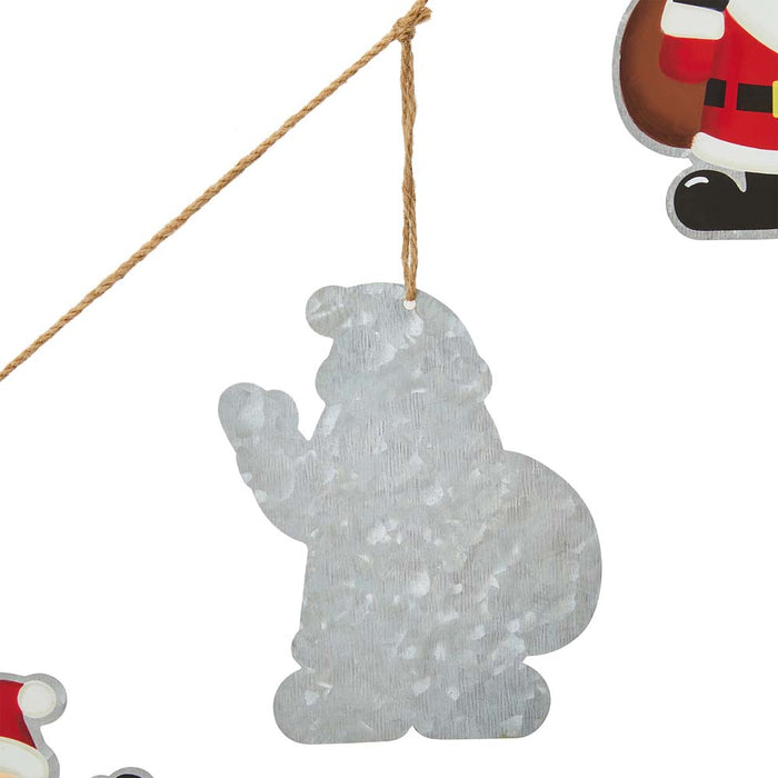 2 pk 72"L Metal Christmas Santa Garland