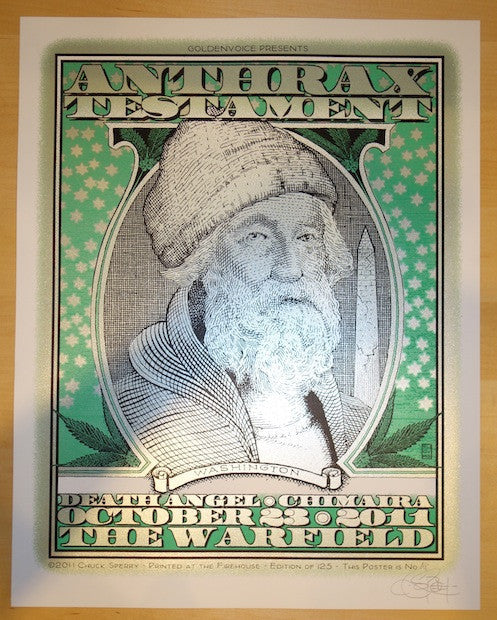 2011 Anthrax - San Francisco Concert Poster by Chuck Sperry
