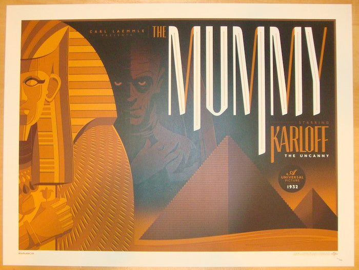 2013 "Mummy" - SIlkscreen Movie Poster by Tom Whalen
