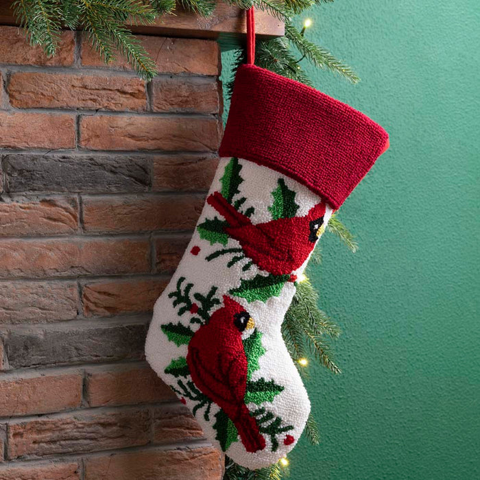 21.00"L Cardinal Hooked Stocking