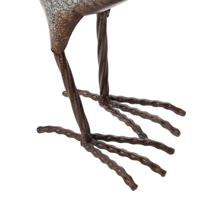 21.25"H Farmhouse Rustic Galvanized Metal Rooster Statue Décor