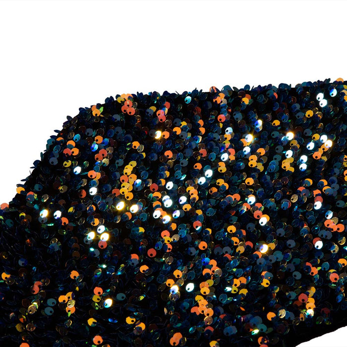 21"L Navy Blue Sequin Christmas Stocking
