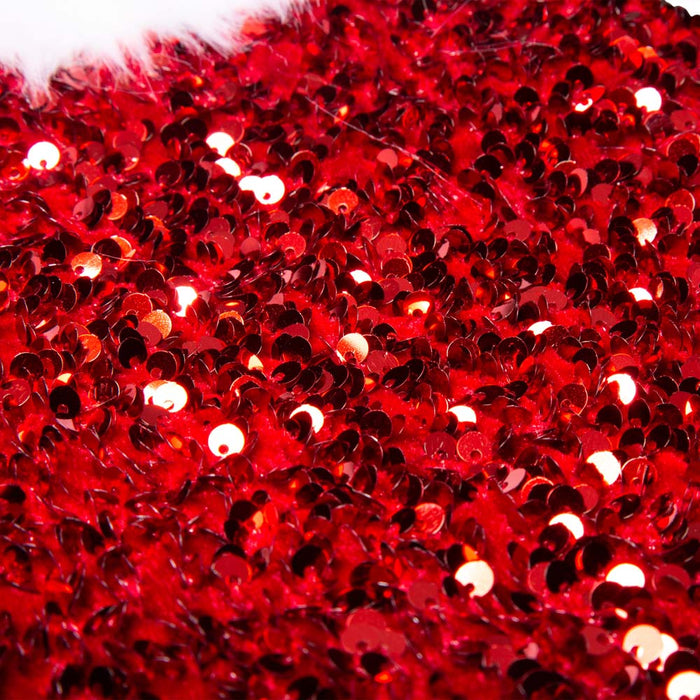 21"L Red Sequin Christmas Stocking