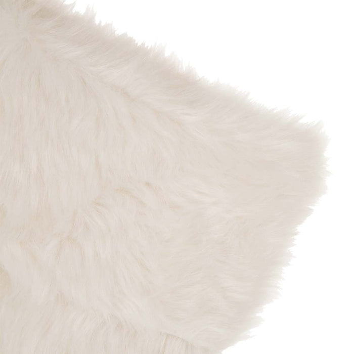 21"L White Plush Christmas Stocking
