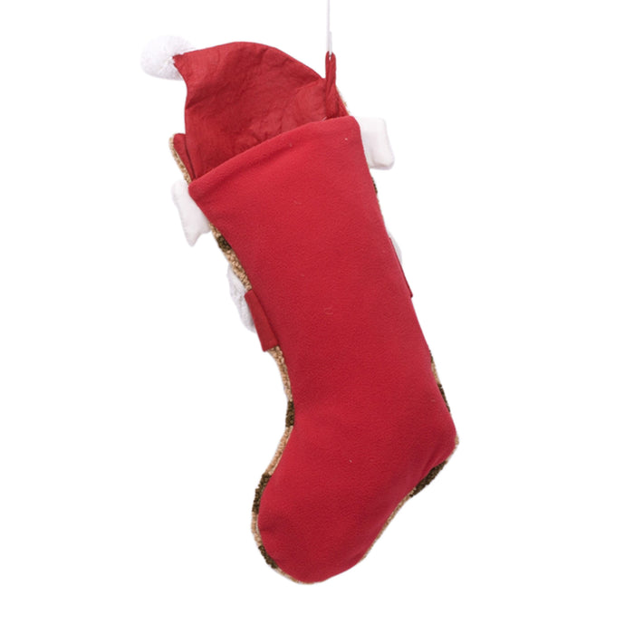 22" Handmade Hooked 3D Cat Christmas Stocking