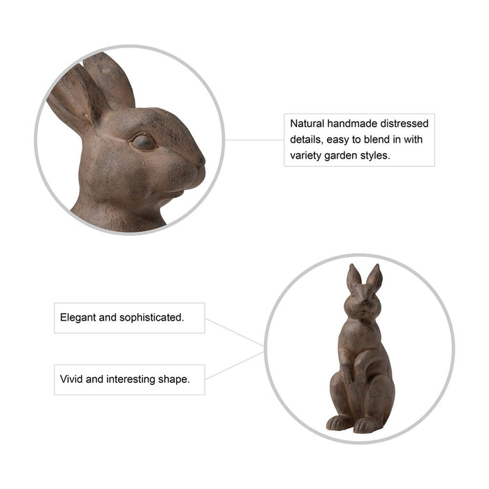 22.75"H MGO Standing Rabbit Statue